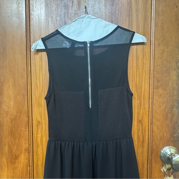 H&M Black High-Low sheer and embroidered Midi Dress (Small) - Picture 6 of 13